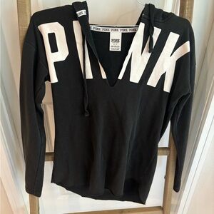 PINK Victoria's Secret Black and White Hoodie